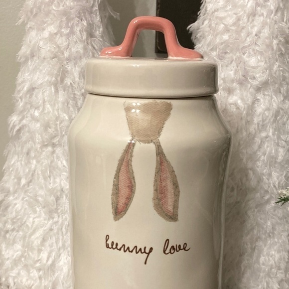 Rae Dunn TALL bunny love CANISTER - Picture 3 of 11